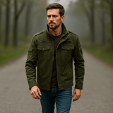 Miesten sotilasstyle takki - pystykaulus - kestävä muotoilu - EmiyoSuomi - Takit - Miehet