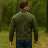 Miesten sotilasstyle takki - pystykaulus - kestävä muotoilu - EmiyoSuomi - Takit - Miehet