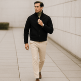 Miesten takki - Rennon istuvuuden - Pehmeä rakenteinen kangas - Korkea kaulus - Napitus - EmiyoSuomi - Takit - Miehet