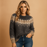 Mukava Lämmin Neulepaita - Pehmeä - Tyylikäs - Laadukas - EmiyoSuomi - Neulepusero Nainen