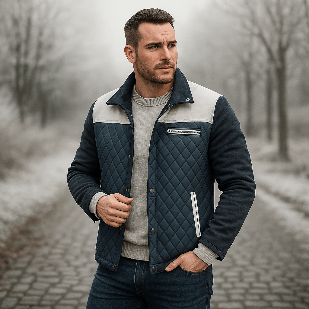 Mukava takki miehille - pystykaulus - lämmin ja tyylikäs - EmiyoSuomi - Takit - Miehet