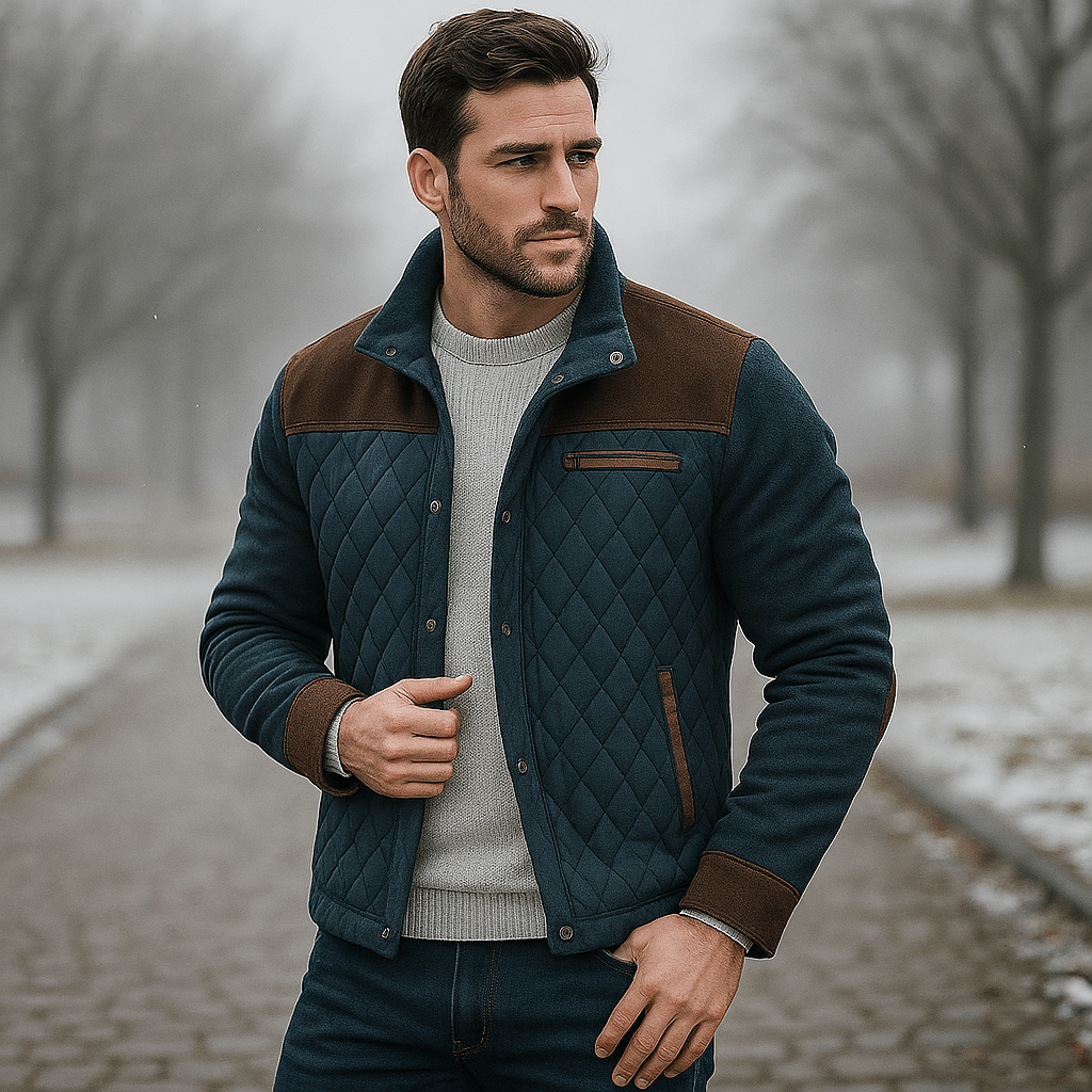 Mukava takki miehille - pystykaulus - lämmin ja tyylikäs - EmiyoSuomi - Takit - Miehet