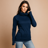 Mukavat hupparit - Korkea kaulus - Täydellinen mukavuus - EmiyoSuomi - Neulepusero Nainen