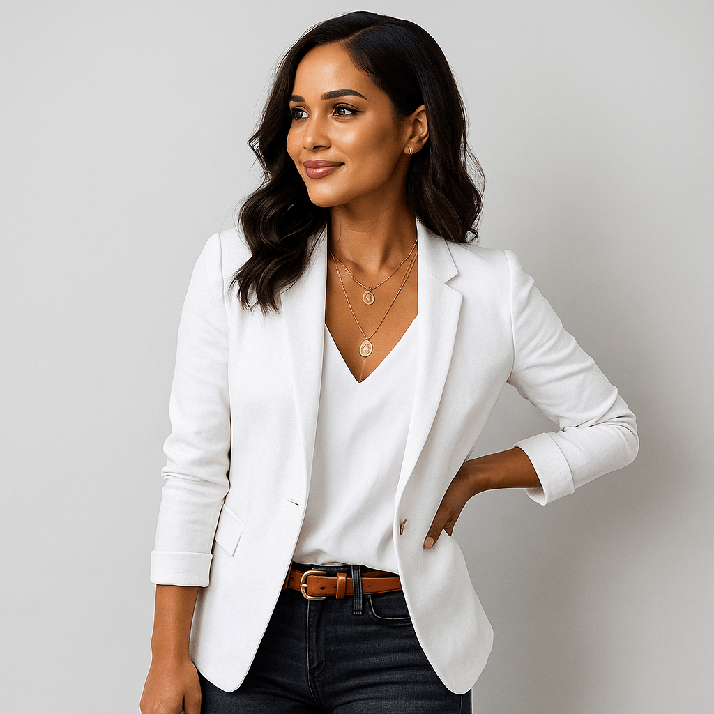 Naisten Bleiseri - Räätälöity Istuvuus - Pitkät Hihat - Elegantti Takki - EmiyoSuomi - Neuleet