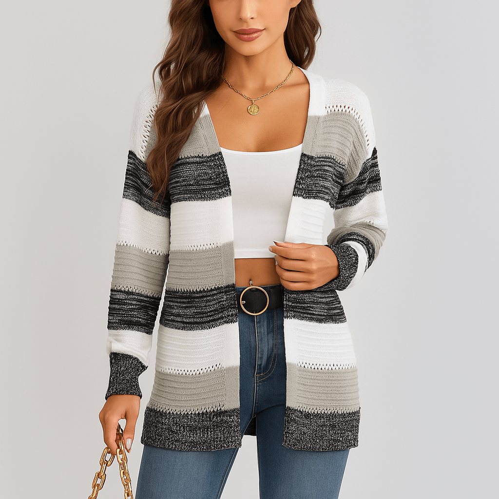 Naisten Cardigan - Mukava Mukavuus - Tyylikäs ja Pehmeä Design - EmiyoSuomi - Neuleet