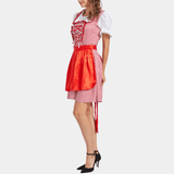 Naisten Dirndl Mekko - Elegantti Punainen - Korkealaatuinen Materiaali - Oktoberfest Trachten - EmiyoSuomi - Oktoberfest - Nainen