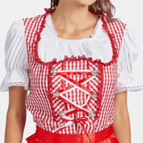 Naisten Dirndl Mekko - Elegantti Punainen - Korkealaatuinen Materiaali - Oktoberfest Trachten - EmiyoSuomi - Oktoberfest - Nainen