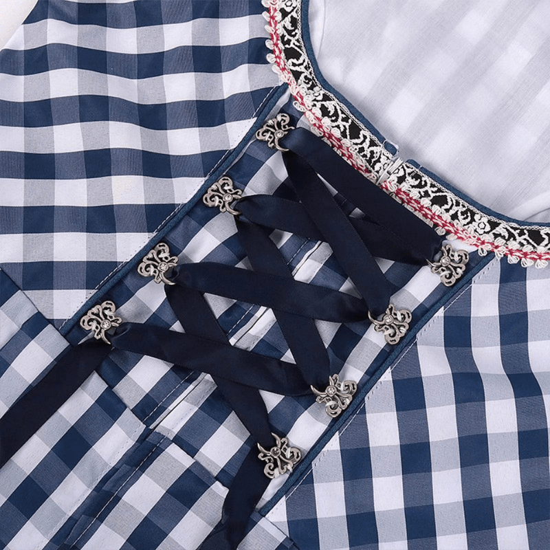 Naisten Dirndl Mekko - Hengittävä Materiaali - Oktoberfest Tyyli - EmiyoSuomi - Oktoberfest - Nainen