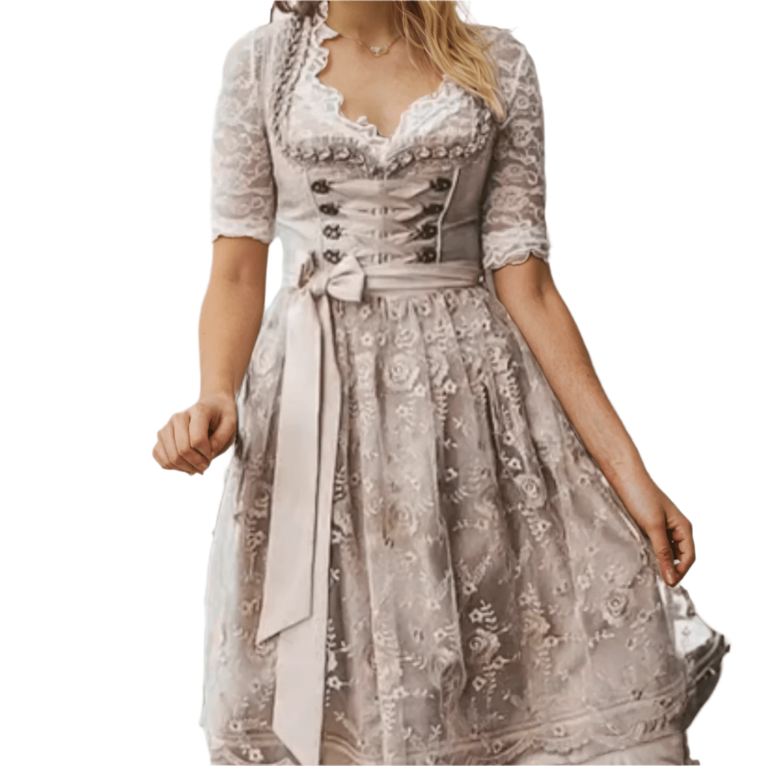 Naisten Dirndl - mekko - Kevyt Kangas - Täydellinen Oktoberfesteille - EmiyoSuomi - Oktoberfest - Nainen