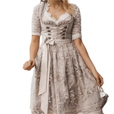 Naisten Dirndl - mekko - Kevyt Kangas - Täydellinen Oktoberfesteille - EmiyoSuomi - Oktoberfest - Nainen