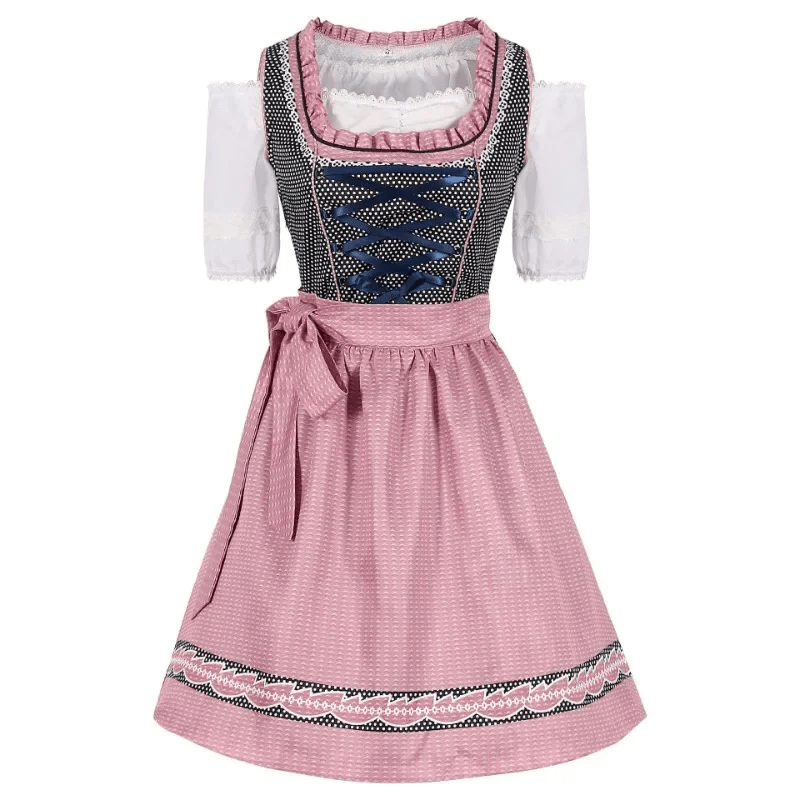 Naisten Dirndl Mekko - Puuvilla - Oktoberfest Tracht - Juhlavasti - EmiyoSuomi - Oktoberfest - Nainen