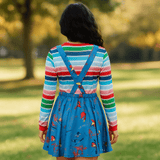 Naisten Halloween Puku Mekko - Pitkähiha - Pelottava Muotoilu - EmiyoSuomi - Halloween