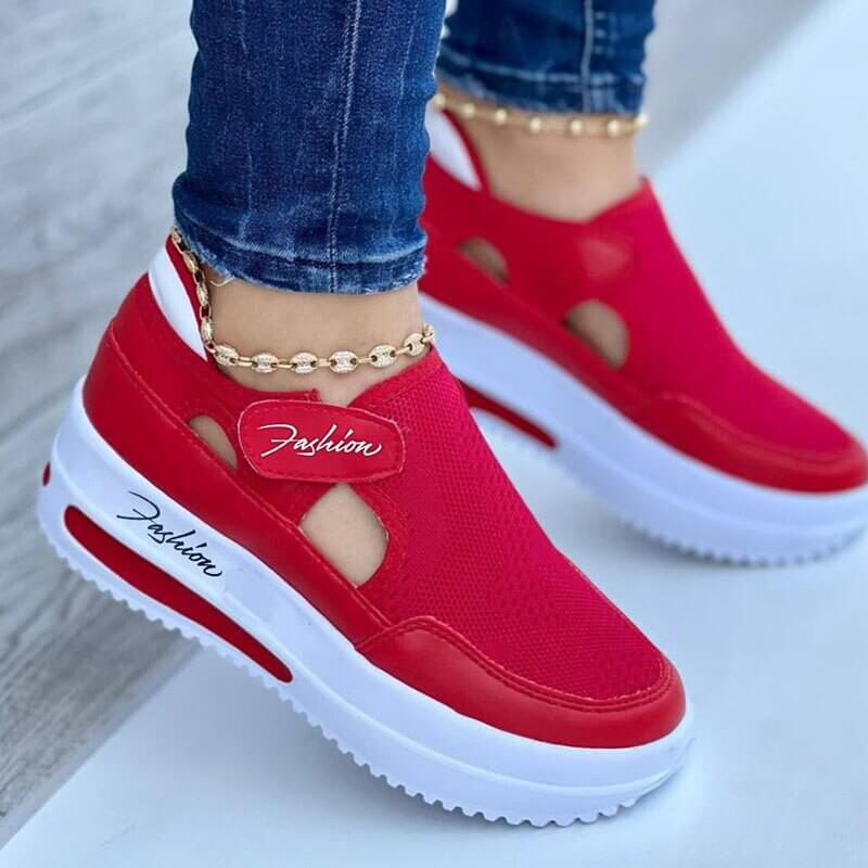 Naisten hengittävä Mesh Sneakers - EmiyoSuomi - kengät