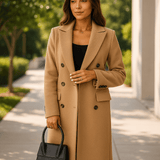 Naisten Longline Takki – Villasekoitus – Räätälöity Istuvuus – Kaksirivinen - EmiyoSuomi - Takki Nainen