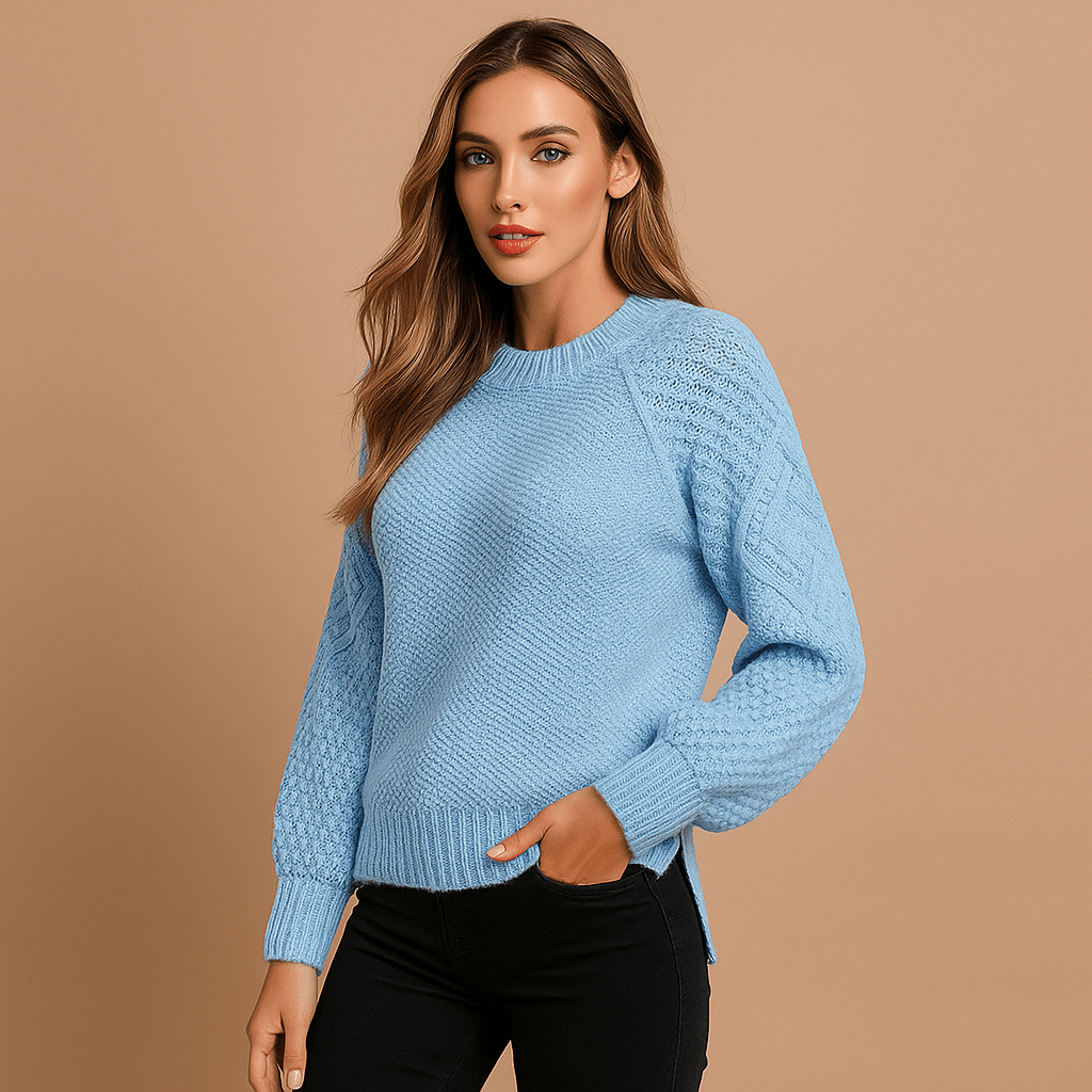 Naisten Neulepusero - Pehmeä - Lämmin - Tyylikäs - EmiyoSuomi - Neulepusero Nainen