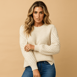 Naisten Neulepusero - Pehmeä - Lämmin - Tyylikäs - EmiyoSuomi - Neulepusero Nainen