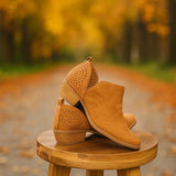 Naisten nilkkurit - ristikkäinen muotoilu - rei'itetty kantapää - EmiyoSuomi - Saappaat Nainen