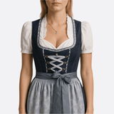 Naisten Oktoberfest Dirndl Mekko - Korkealaatuinen - Perinteinen Juhlapuku - EmiyoSuomi - Oktoberfest - Nainen