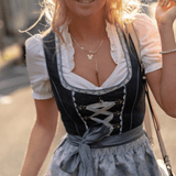 Naisten Oktoberfest Dirndl Mekko - Korkealaatuinen - Perinteinen Juhlapuku - EmiyoSuomi - Oktoberfest - Nainen