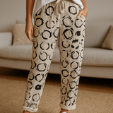 Naisten pellavahousut kukka - ja perhoskuosilla - EmiyoSuomi - Kesäasut