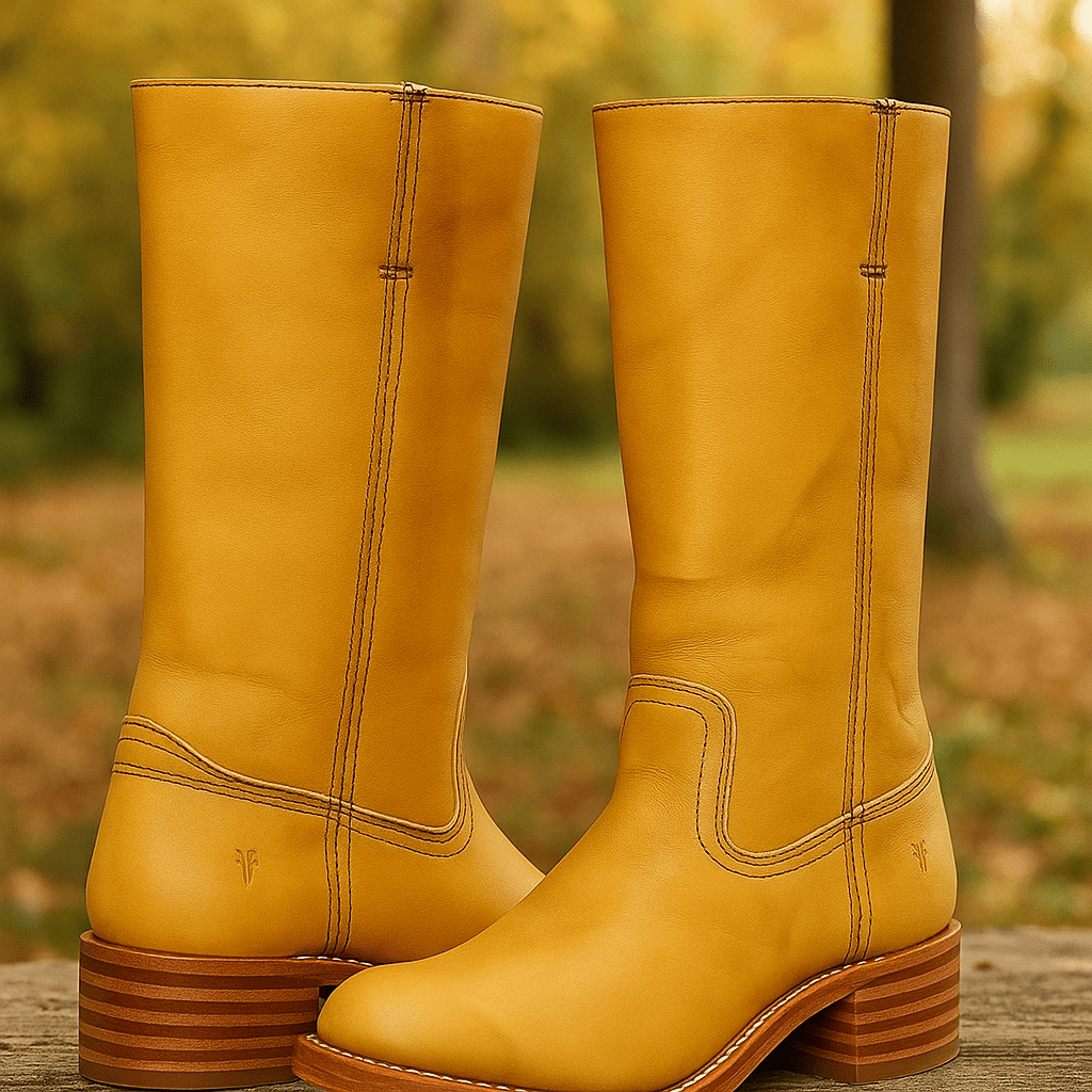 Naisten Polvipituiset Nahkasaappaat – Loivakorko – Rakenteellinen Pohjemitta – Ompelemisdetaali - EmiyoSuomi - Saappaat Nainen
