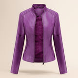 Naisten Slim Fit Takki – Mao Kaulus – Vetoketju – Lantiopituus - EmiyoSuomi - Takki Nainen