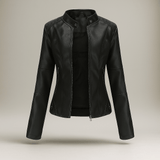 Naisten Slim Fit Takki – Mao Kaulus – Vetoketju – Lantiopituus - EmiyoSuomi - Takki Nainen