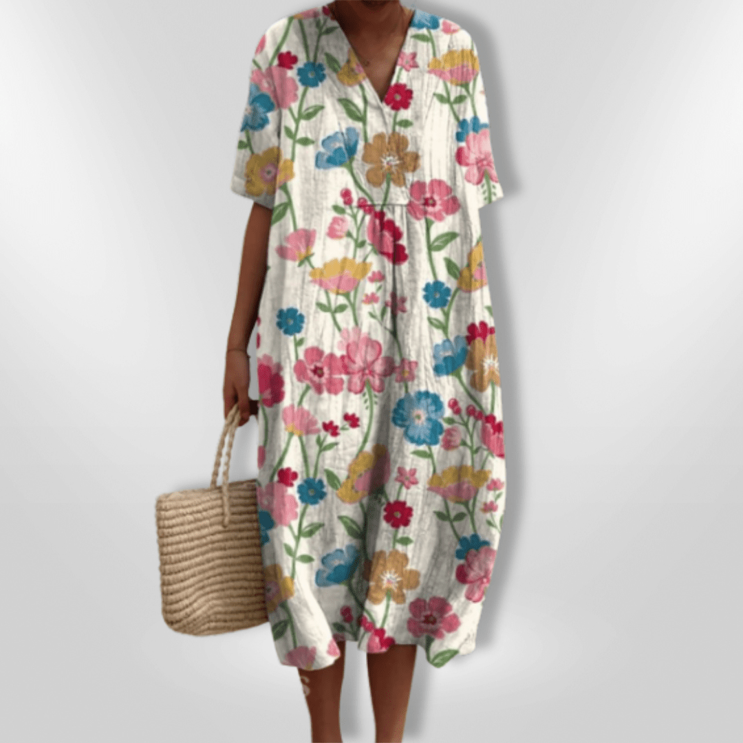 Naisten Väljä Kukallinen Kesämekko 100% Puuvilla - EmiyoSuomi - Kesäasut - Naiset