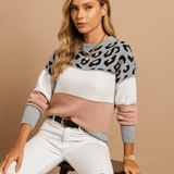 Neulepaita - Uniikki Pantterikuvio - Pehmeä & Mukava - EmiyoSuomi - Neulepusero Nainen