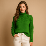 Neulepusero - Korkea kaulus - Pehmeä ja lämmin mukavuus - EmiyoSuomi - Neulepusero Nainen