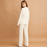 Neulepuserosetti - Korkeakauluksinen neule - Yhteensopivat housut - EmiyoSuomi - Neulepusero Nainen