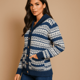 Neulottu Cardigan - Pehmeä Mukavuus - Kaksi Taskua - EmiyoSuomi - Neulepusero Nainen