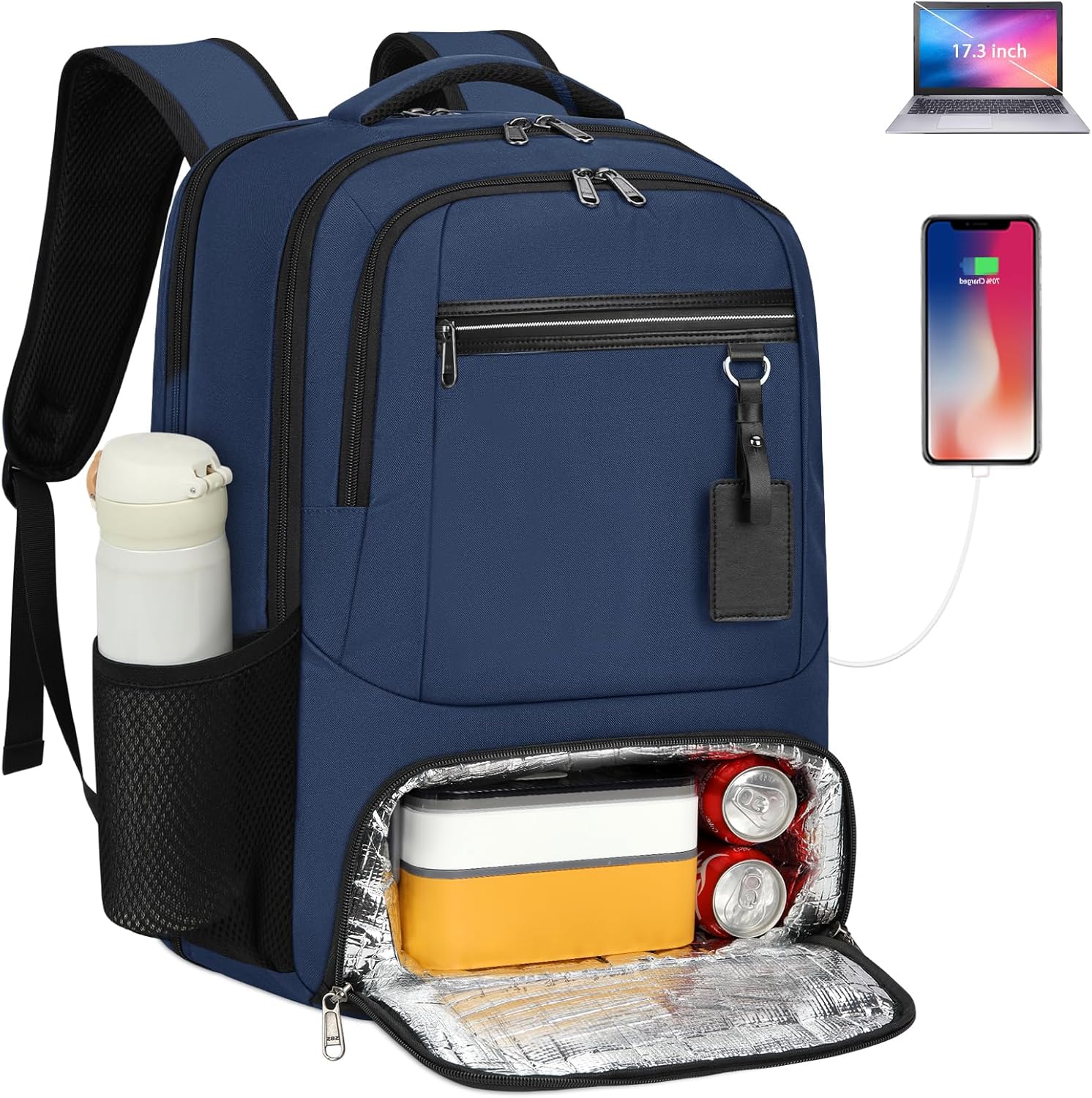 Repputausta kannettavalle tietokoneelle | Vesitiivis, USB-portti, ruokalaukku