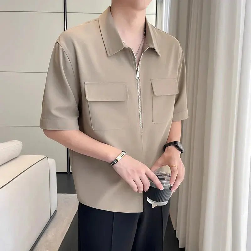 Nico - Tyylikäs poolopaita vetoketjulla 1/4 - EmiyoSuomi - Miesten T - paidat