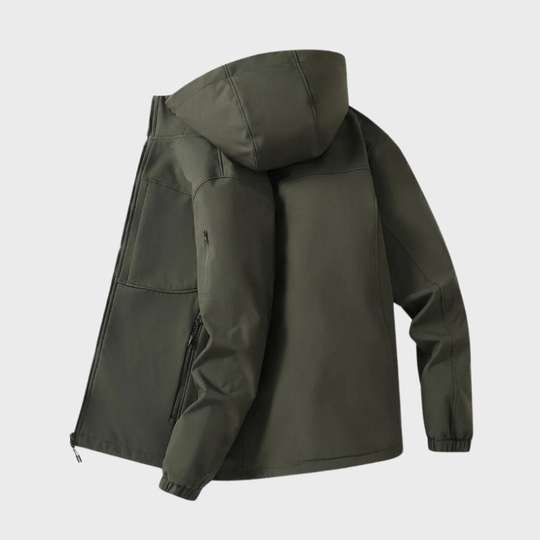 Miesten sadetakki | Pehmeä softshell | Ergonominen istuvuus