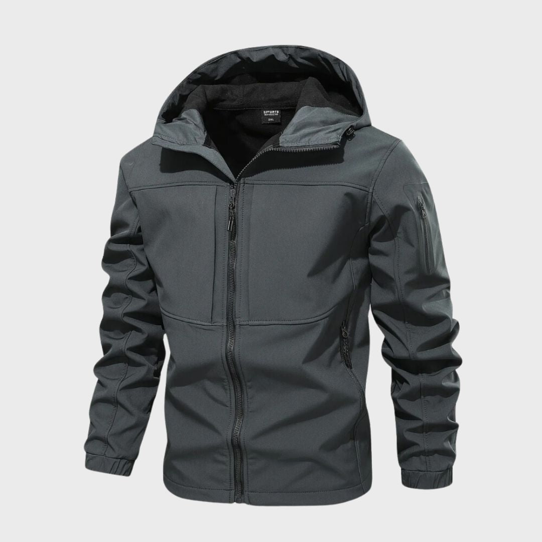 Miesten sadetakki | Pehmeä softshell | Ergonominen istuvuus