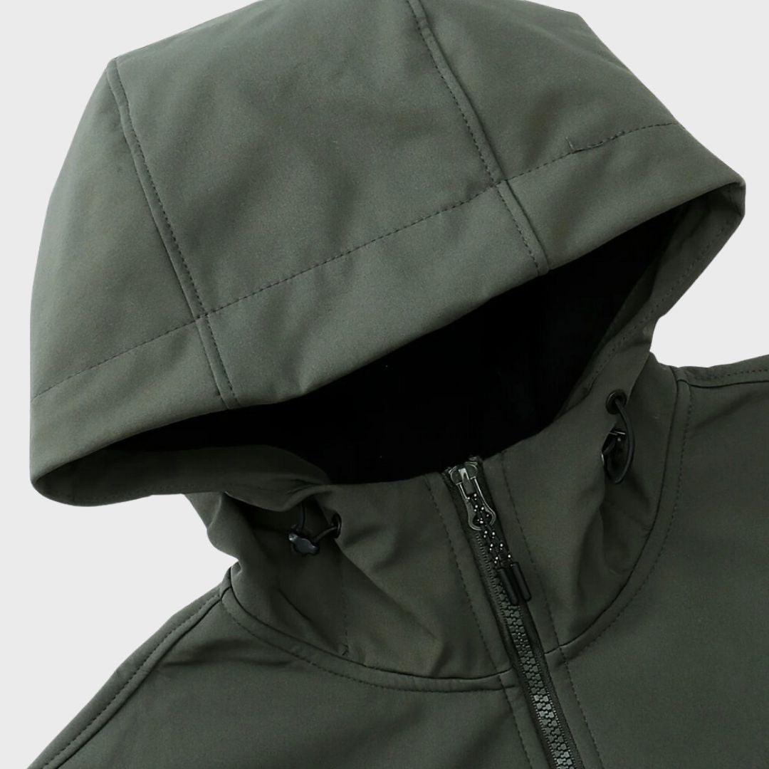 Miesten sadetakki | Pehmeä softshell | Ergonominen istuvuus