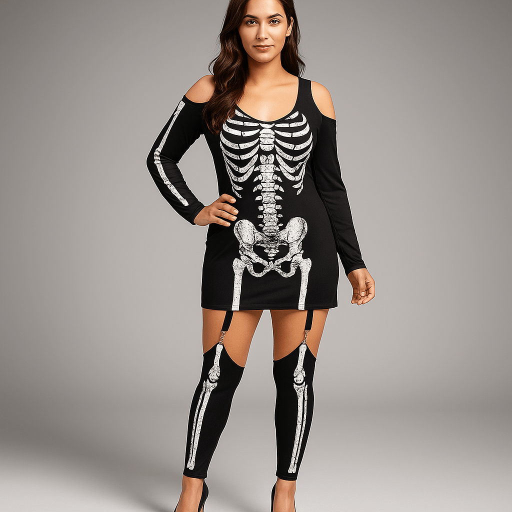 Ornella Halloween - kostyymi - Pitkät hihat - Uniikki design - EmiyoSuomi - Halloween