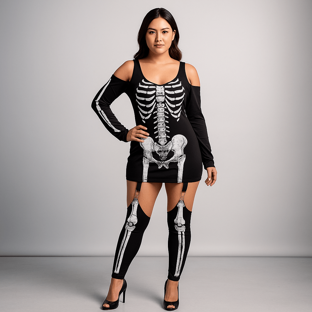 Ornella Halloween - kostyymi - Pitkät hihat - Uniikki design - EmiyoSuomi - Halloween