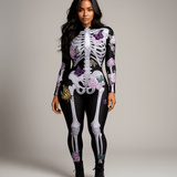 Ornella Halloween - puku - Kukallinen luuranko - Uniikki & Vahva Design - EmiyoSuomi - Halloween