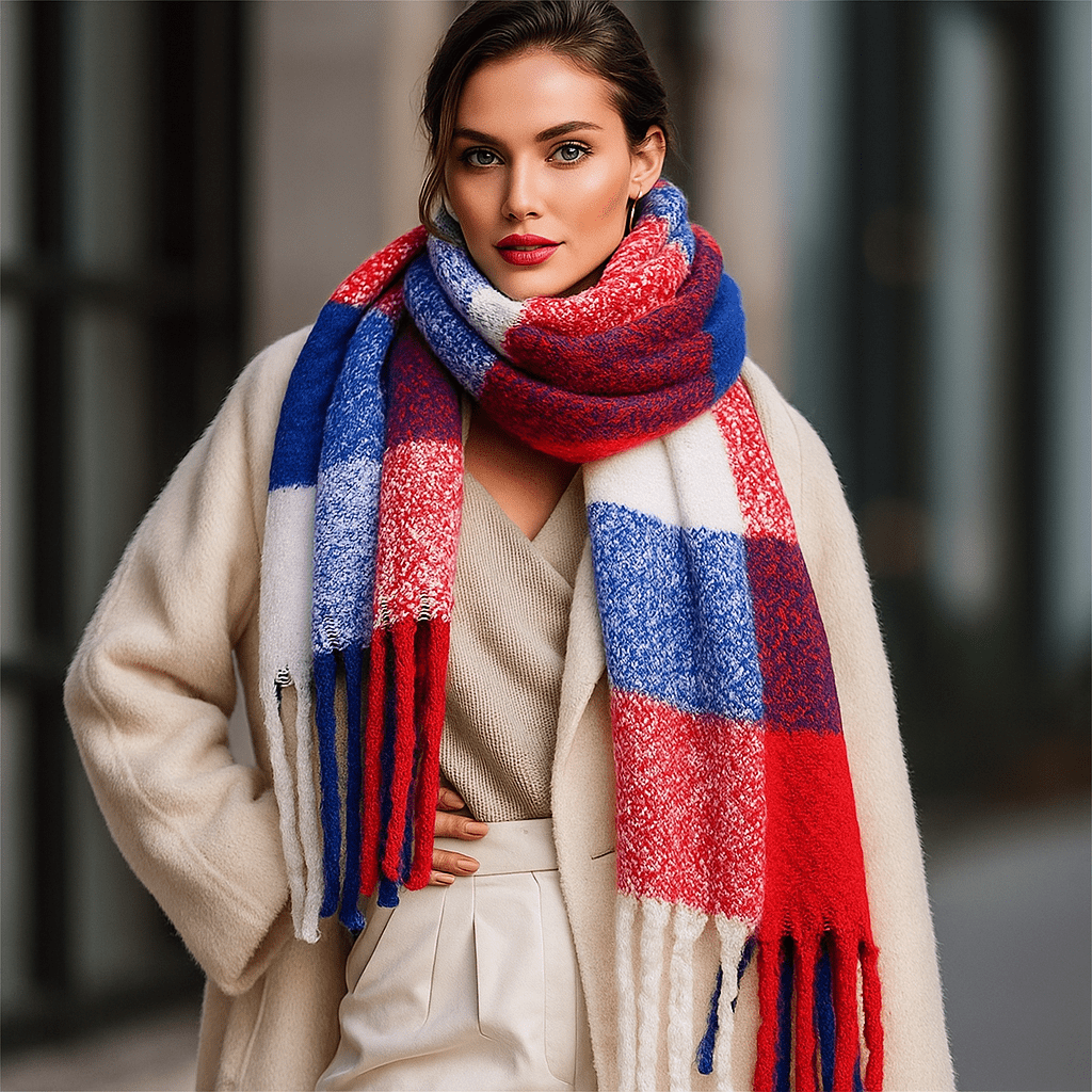 Pehmeä ja Tyylikäs Ruudullinen Huivi – Elira - EmiyoSuomi - Huivit