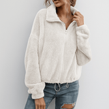 Pehmeä kauluksellinen takki - Vetoketju - Lämmin ja tyylikäs - EmiyoSuomi - Takki Nainen