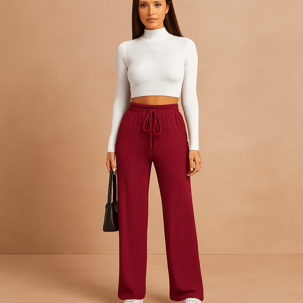 Pehmeät korkeavyötäröiset vapaa - ajan housut - Mukavuus ja tyyli - EmiyoSuomi - Farkut Naisten