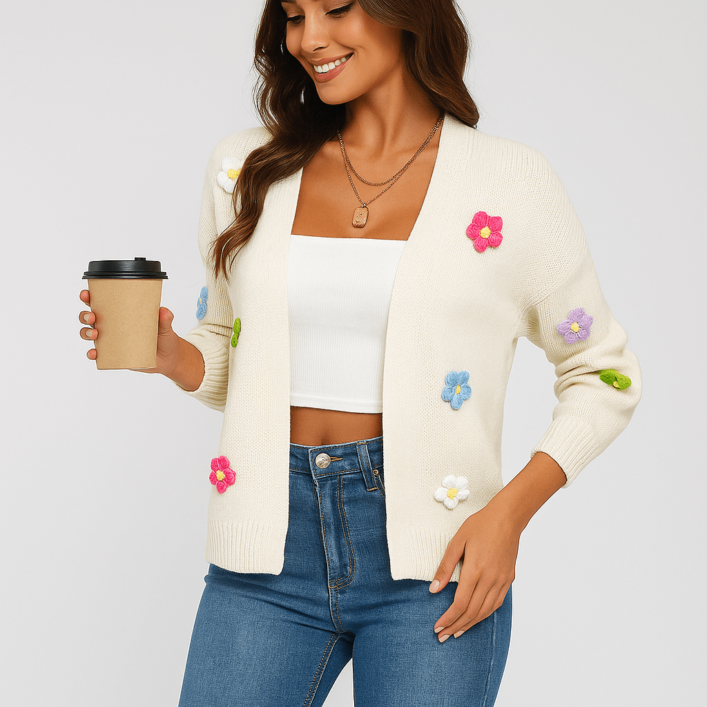 Pitkähihaiset Cardigan - Avoin Etu - Mukavuus & Tyyli - EmiyoSuomi - Neuleet