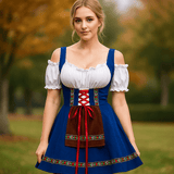 Plus Size Baijerilainen Halloween Mekko - Puffi Hihat - Mini - EmiyoSuomi - Halloween