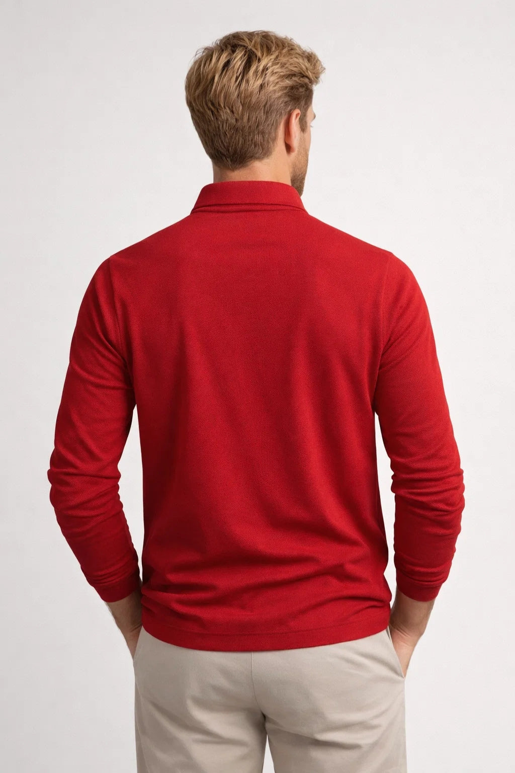 Miesten Polo | Pitkät Hihat, Klassinen Kaulus | Rento