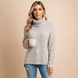 Poolopaita - Mukava Tyylikäs Lämmin - Laadukas Materiaali - EmiyoSuomi - Neulepusero Nainen