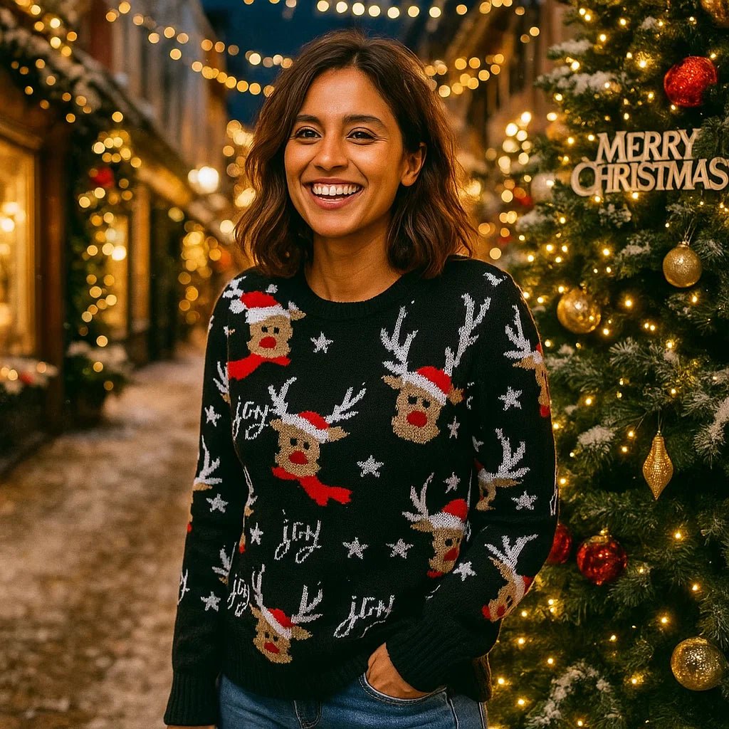 Roosmarie – Joulupaita – Pyöreä Kaulus – Laadukas Neule - EmiyoSuomi - Joulupuserot