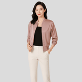 Satin Lentojakku Naisille – Rentomalli – Vetoketju – Vuoden ympäri tyyli - EmiyoSuomi - Bomberjacket - Nainen