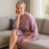 SereniLoom – Tyylikäs Kimono Hengittävästä Puuvillasta Äärimmäiseen Rentoutumiseen - EmiyoSuomi - Kylpytakit